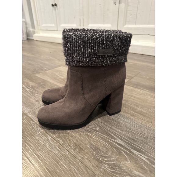 Circus by Sam Edelman Carter Knit Ankle Boots Shoes Steel Grey Women's Size 9 - Picture 3 of 6